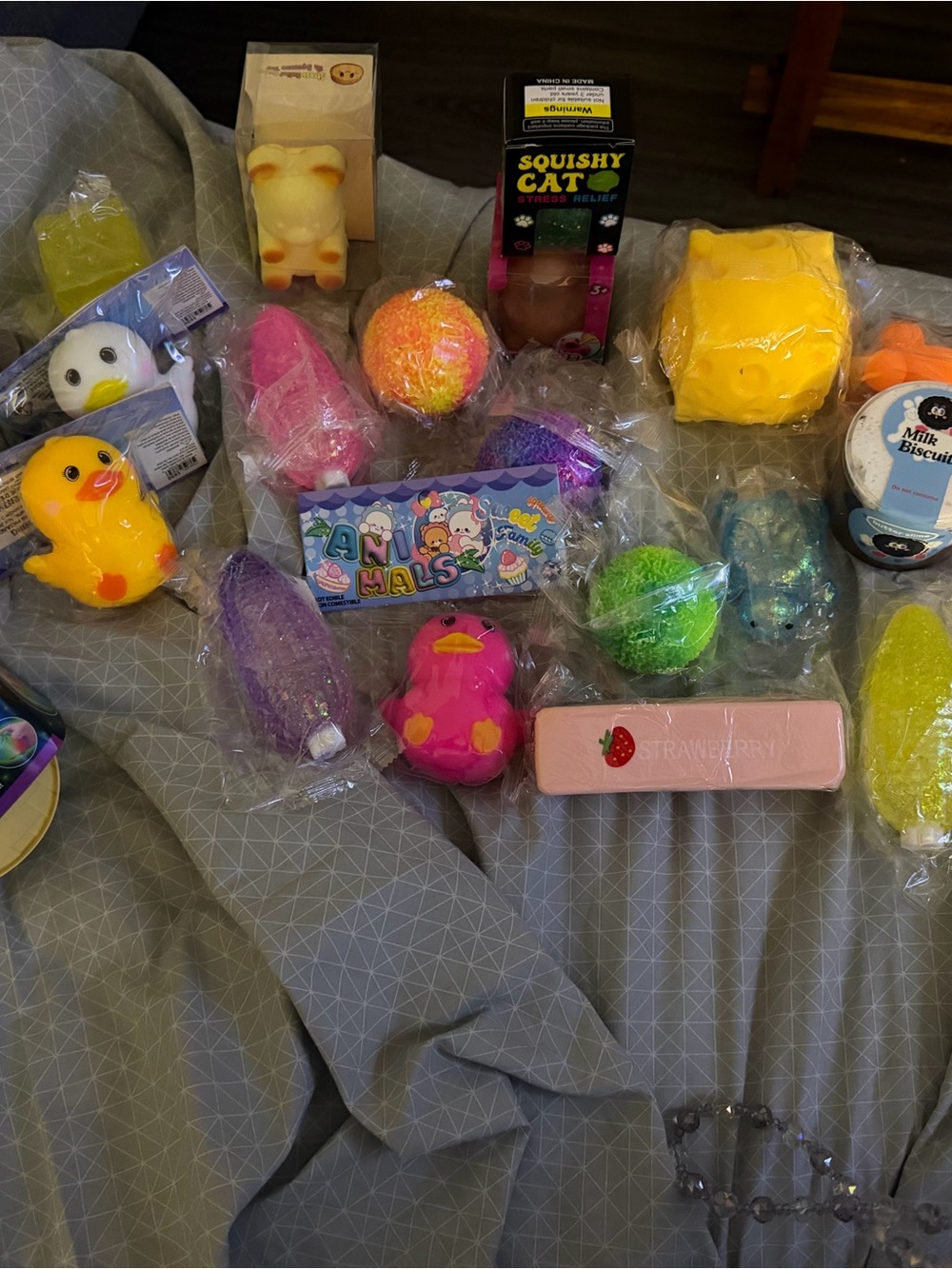 Kids Toy Squishies bundle- Pink or Yellow Soft Stress Toys or choose 1 only